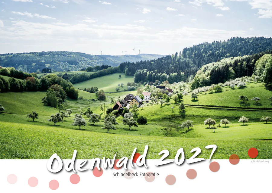 Odenwald Kalender 2027 von Frank Schindelbeck Fotografie. Ein Kalender im hochwertigen 6-Farbkunstrck auf Hahnemühle Fotopapier