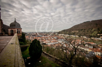 Heidelberg Schloss, Blick auf Altstadt